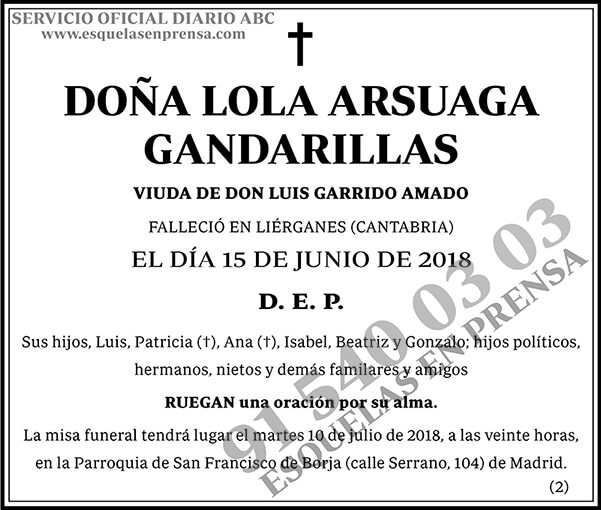 Lola Arsuaga Gandarillas